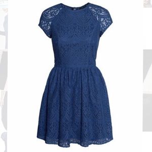 NWT H&M Blue Lace Dress